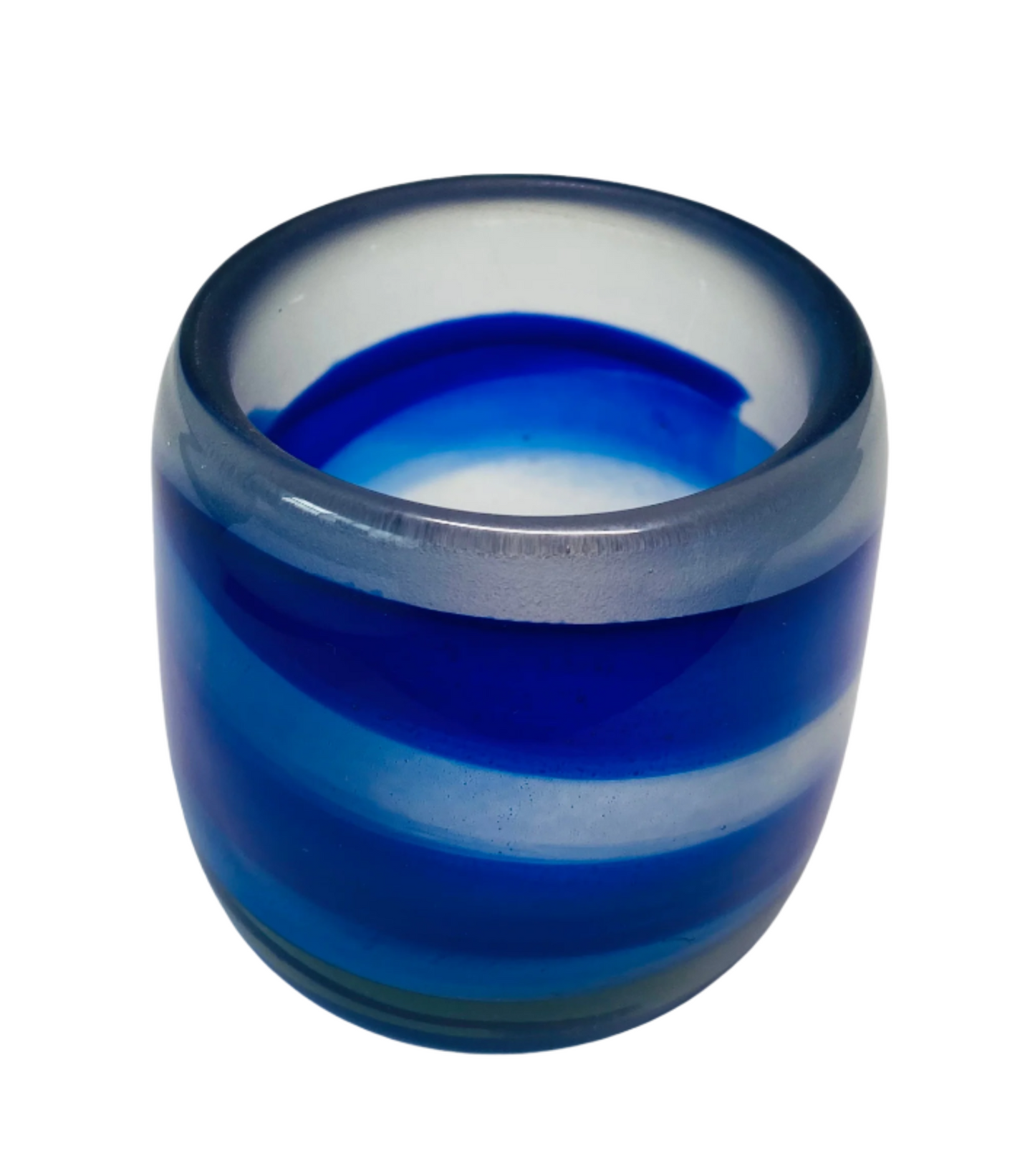 Handcrafted Ocean-Inspired Glass Tea Light Holder