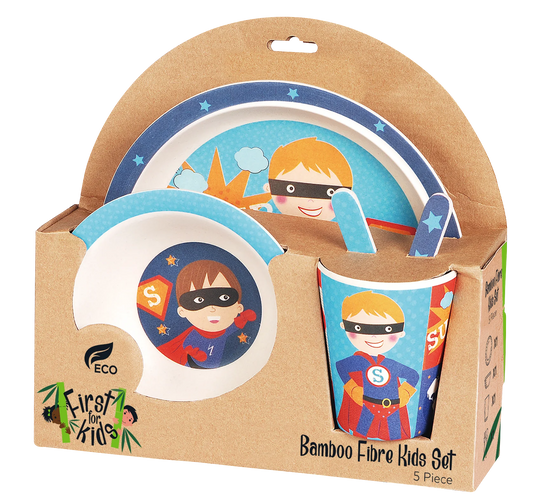 Bamboo Kids 5 Piece Meal Set World