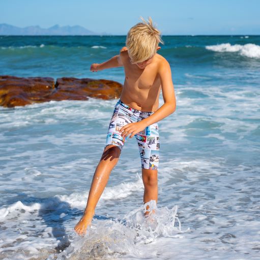 Swim Jammers – Boys Swimwear Navy Stars – Just Jump