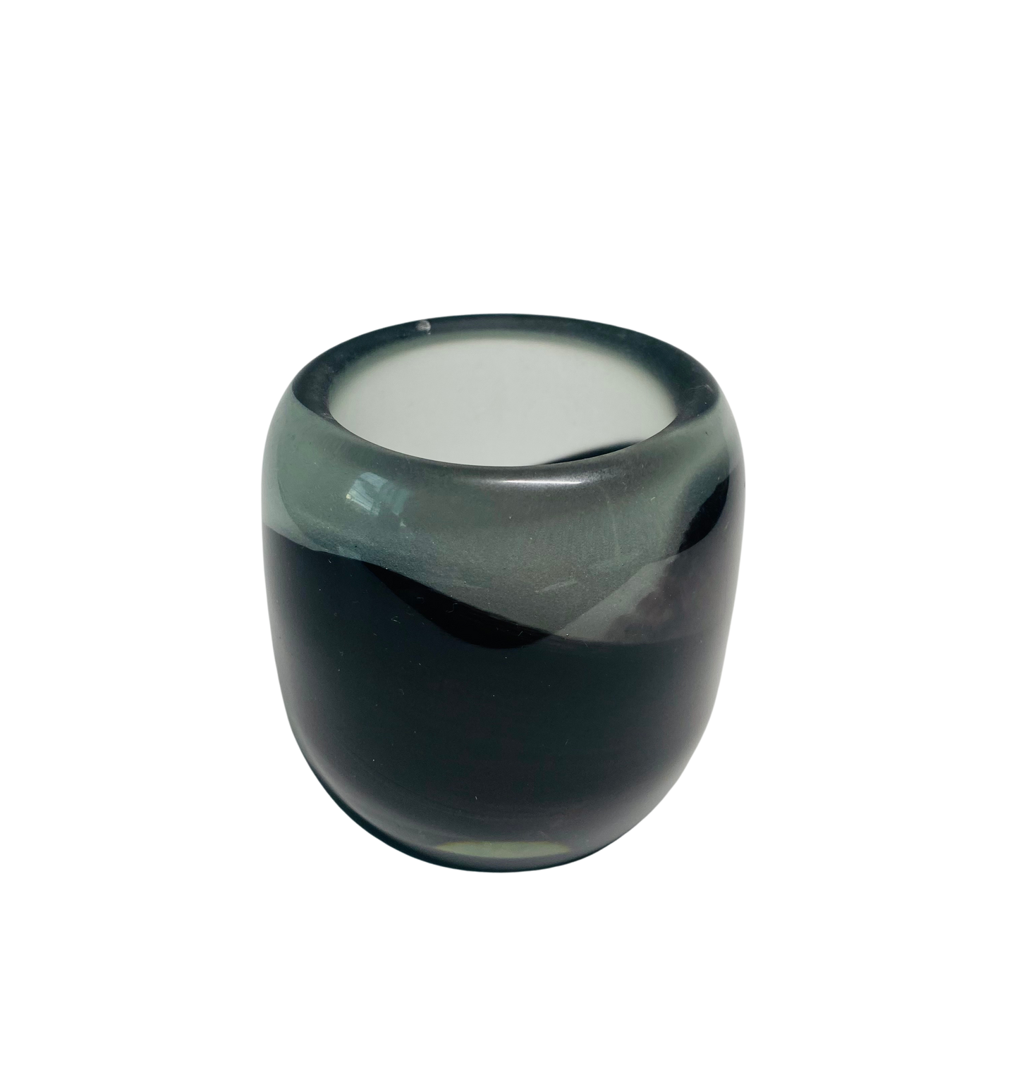 Handcrafted Obsidian Glass Tea Light Holder